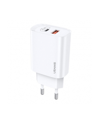 usams Ładowarka sieciowa 1xUSB-C+1xUSB T35 20W PD3.0 QC3.0 Fast Charging