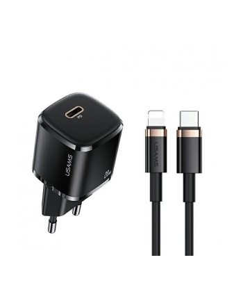 usams Ładowarka sieciowa 1xUSB-C T36 20W + kabel Lightning  PD3.0 Fast Charging