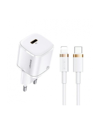 usams Ładowarka sieciowa 1xUSB-C T36 20W + kabel Lightning PD 3.0 Fast Charging