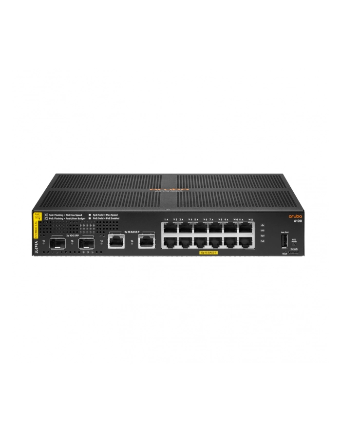 hewlett packard enterprise HPE Aruba 6100 Switch 12G CL4 2SFP+ 139W Europe - English localization główny