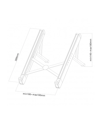 NEOMOUNTS BY NEWSTAR NSLS010 Foldable Notebook/Tablet Universal DeskStand ergonomic max 5kg ultra-slim folding height adjustable sil