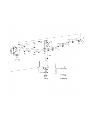 neomounts by newstar Uchwyt biurkowy NM-D135D3 BLACK