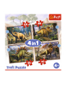 Puzzle 4w1 Ciekawe dinozaury 34383 Trefl - nr 4