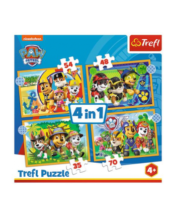 Puzzle 4w1 Wakacyjny Psi Patrol PAW PATROL 34395 Trefl nr 2