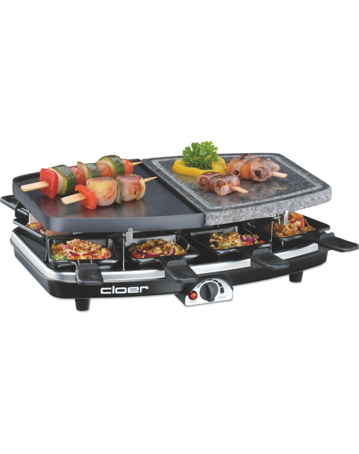 Cloer raclette grill 6435 1200W grey / Kolor: CZARNY główny