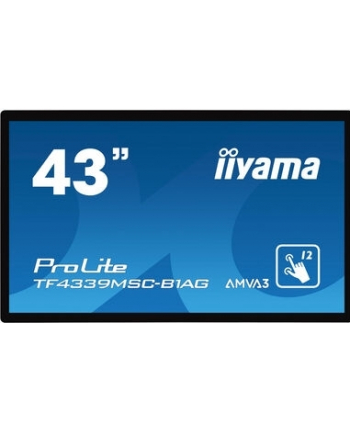 IIYAMA TF4339MSC-B1AG 43inch PCAP LED 1920x1080 12 Points Touch 16:9 60Hz 4000:1 340cd/m2 2xHDMI 2xDP VGA