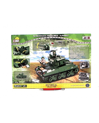 COBI 2550 Historical Collection WWII Czołg Sherman M4A3E2 Jumbo 720 klocków