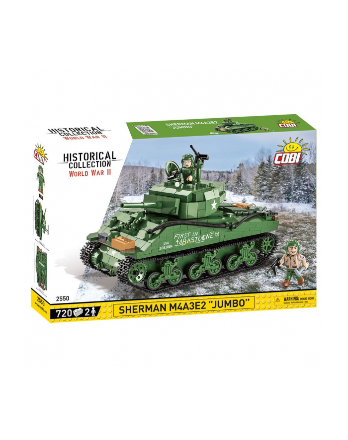 COBI 2550 Historical Collection WWII Czołg Sherman M4A3E2 Jumbo 720 klocków główny