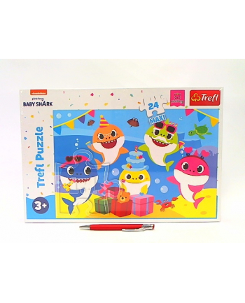 Puzzle 24el Maxi Wesołe Baby Shark 14337 Trefl nr 1