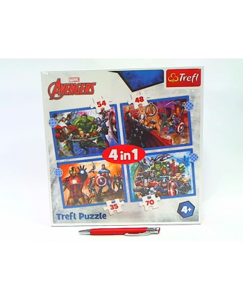 Puzzle 4w1 35,48,54,70el Odważni Avengersi. Avengers 34386 Trefl p8