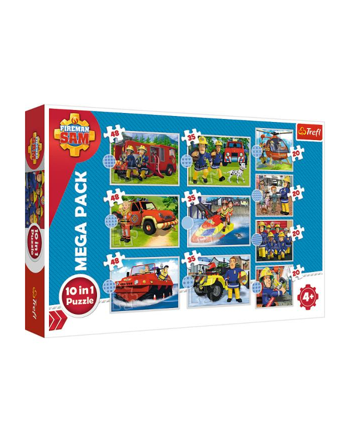 Puzzle 10w1 Strażak Sam. Poznaj ekipę ratunkową Strażaka Sama 90382 Trefl główny