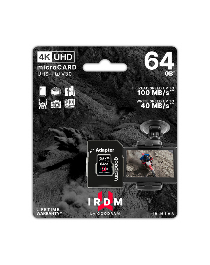 goodram *microSD IRDM 64GB UHS-I U3 adapter główny