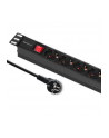 qoltec Listwa zasilajšca do szafy RACK 1U | 16A | PDU | 8xSCHUKO | 2m - nr 1