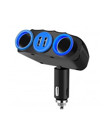 VAKOSS ZASILACZ SAMOCHODOWY TP-3268K  2X GNIAZDO ZAPALNICZKI + 2X USB