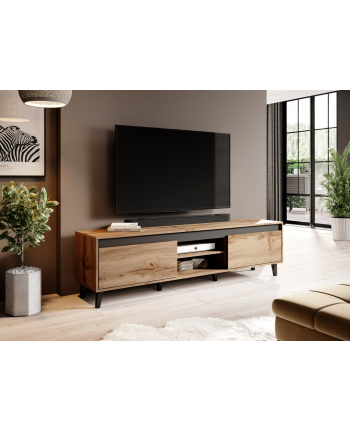 cama meble Szafka RTV NORD II 170cm dąb wotan/antracyt