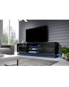 cama meble Szafka RTV QIU 200 MDF czarny połysk/czarny połysk - nr 5