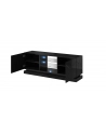 cama meble Szafka RTV QIU 160 MDF czarny połysk/czarny połysk - nr 2