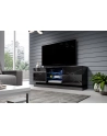 cama meble Szafka RTV QIU 160 MDF czarny połysk/czarny połysk - nr 5