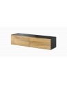 cama meble Szafka RTV VIGO '140' 30/140/40 czarny/dąb wotan - nr 1