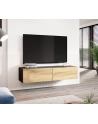 cama meble Szafka RTV VIGO '140' 30/140/40 czarny/dąb wotan - nr 3