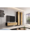cama meble Szafka RTV VIGO '140' 30/140/40 czarny/dąb wotan - nr 4