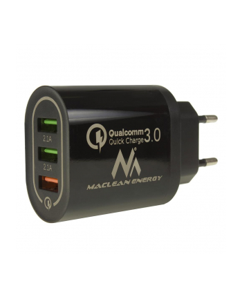 Ładowarka sieciowa Maclean MCE479 B QC 3.0 3xUSB czarna