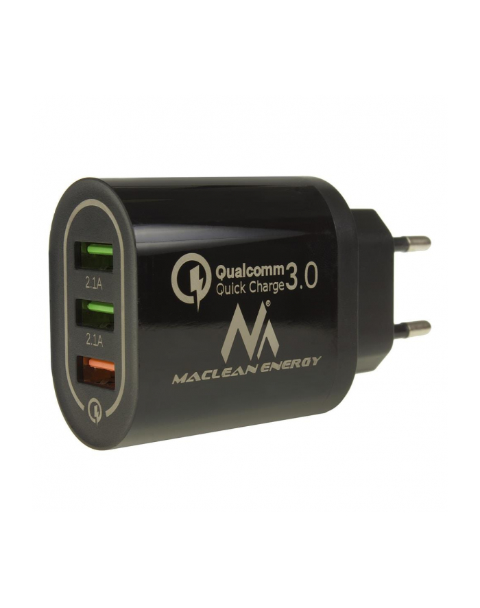 Ładowarka sieciowa Maclean MCE479 B QC 3.0 3xUSB czarna główny