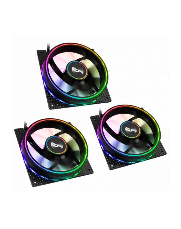 Cryorig Crona S PWM Fan, ARGB, 3er Pack - 120mm, czarny główny