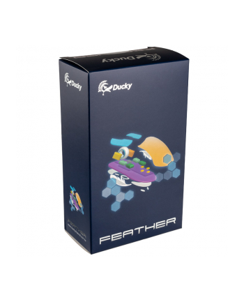 Ducky Feather Mysz Gamingowa, ARGB - Huano Switches, czarny/biały