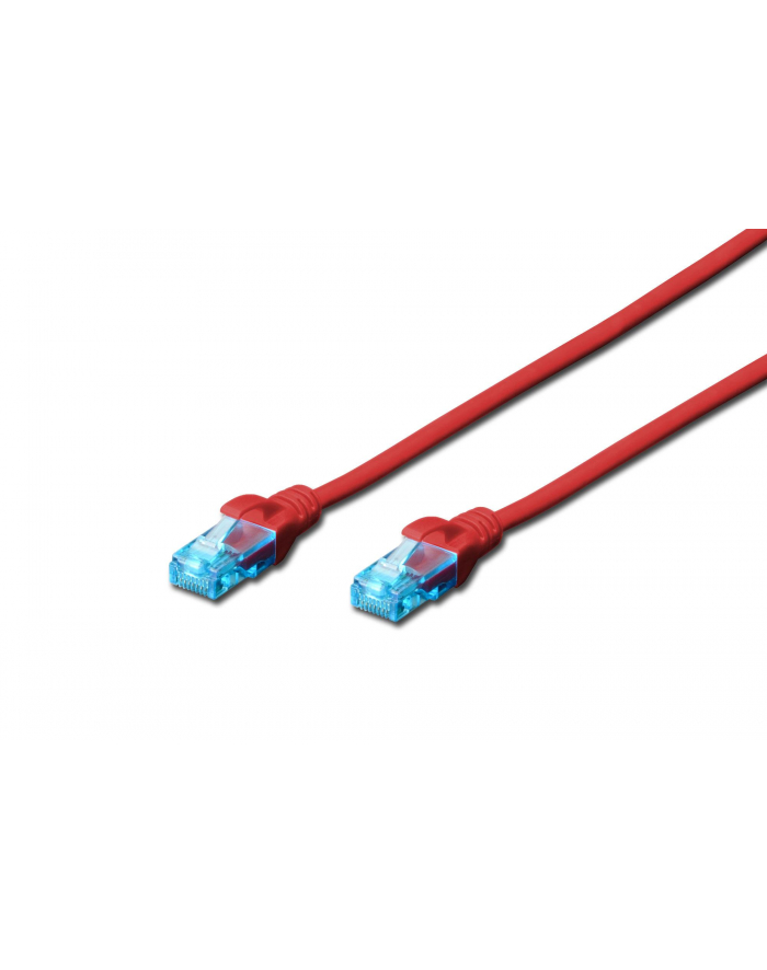 Patchcord DIGITUS UTP kat. 5e 2m PVC czerwony główny