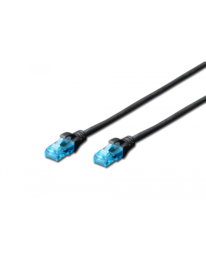 Patchcord DIGITUS UTP kat. 5e 3m PVC czarny główny