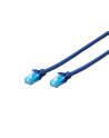 Patchcord DIGITUS UTP kat. 5e 3m PVC niebieski - nr 1