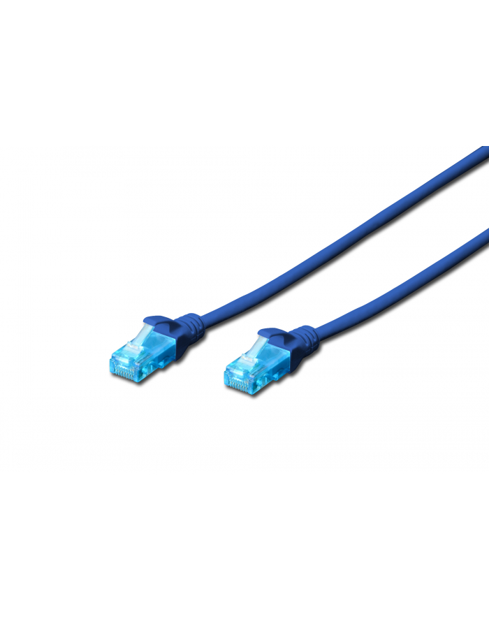 Patchcord DIGITUS UTP kat. 5e 3m PVC niebieski główny