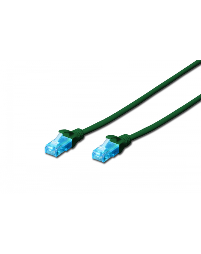 Patchcord DIGITUS UTP kat. 5e 3m PVC zielony główny