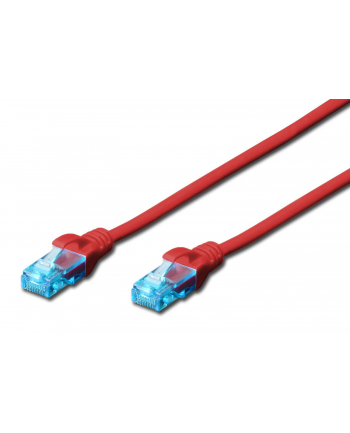 Patchcord DIGITUS UTP kat. 5e 3m PVC czerwony nr 1