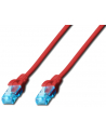 Patchcord DIGITUS UTP kat. 5e 3m PVC czerwony - nr 2