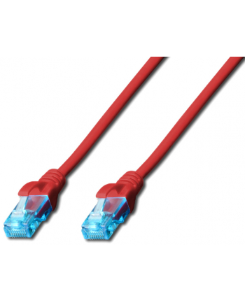 Patchcord DIGITUS UTP kat. 5e 3m PVC czerwony nr 2