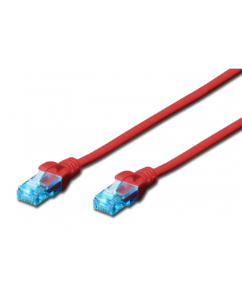 Patchcord DIGITUS UTP kat. 5e 5m PVC czerwony