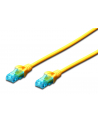 Patchcord DIGITUS UTP kat. 5e 5m PVC żółty - nr 1