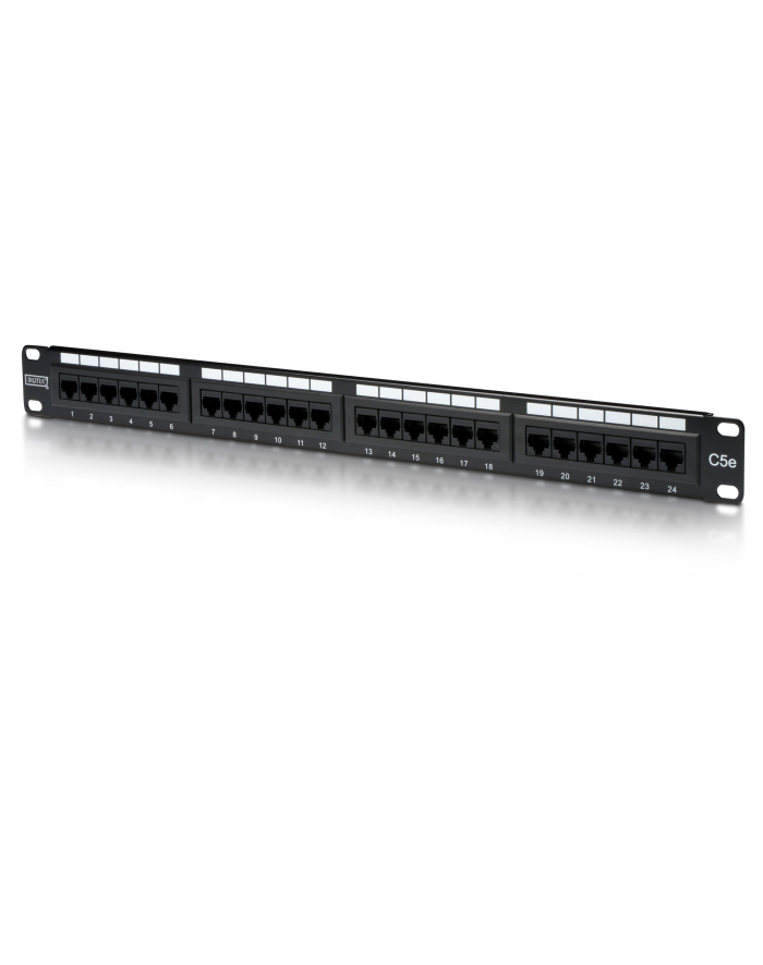 Patch panel DIGITUS 19'' 24x RJ45 UTP kat. 5e 1U główny