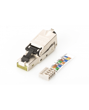 Wtyk RJ45 kat. 6A DIGITUS (8P8C) T568A/B 10GbE ekran., beznarzędziowy