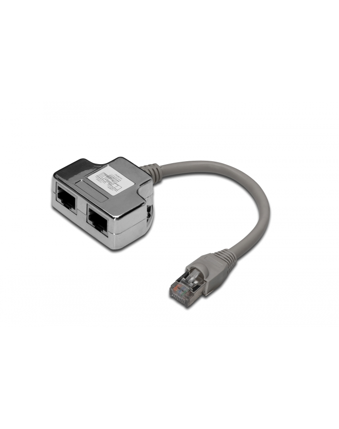 Adapter RJ45 DIGITUS DN-93904 2x gniazdo RJ45 kat.5e główny