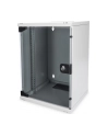 Szafa wisząca DIGITUS jednosekcyjna 10'' 9U 464x312x300mm, drzwi szklane, szara (RAL7035), zmontowana - nr 11