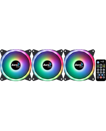 Aerocool Duo 12 Pro ARGB LED Fan, 3er Pack include Controller - 120mm