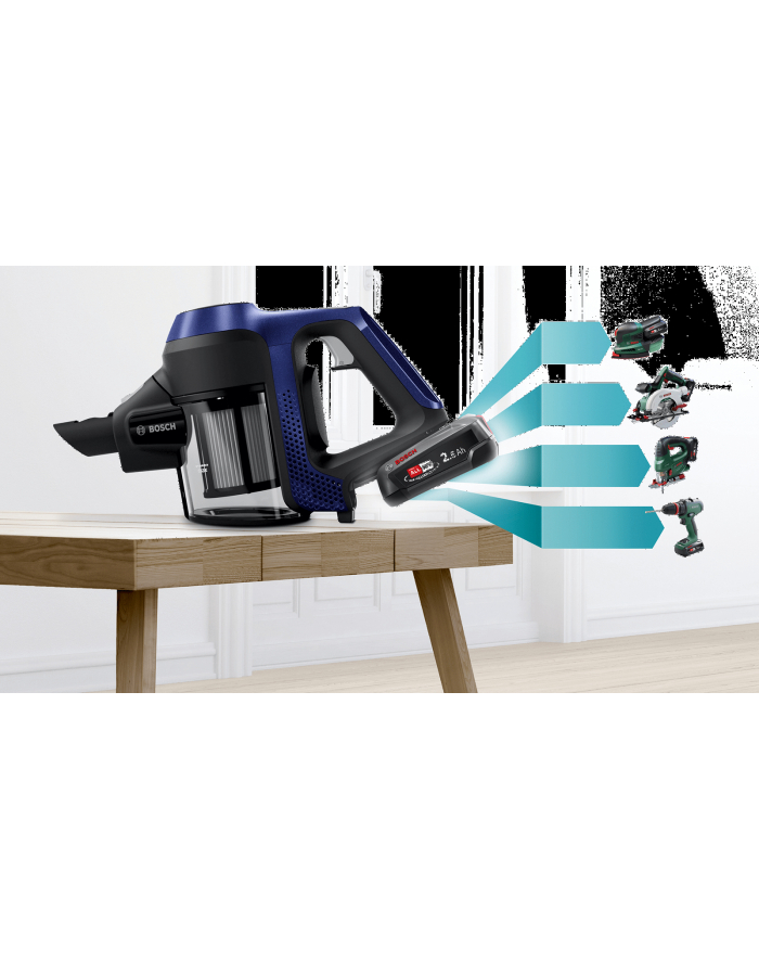 Bosch Odkurzacz Unlimited BBS611MAT Handstick 2in1, 18 V, Operating time (max) 30 min, Moonlight blue główny