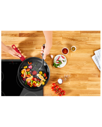 TEFAL Daily Chef Pan G2730422 Diameter 24 cm, Suitable for induction hob, Fixed handle, Red