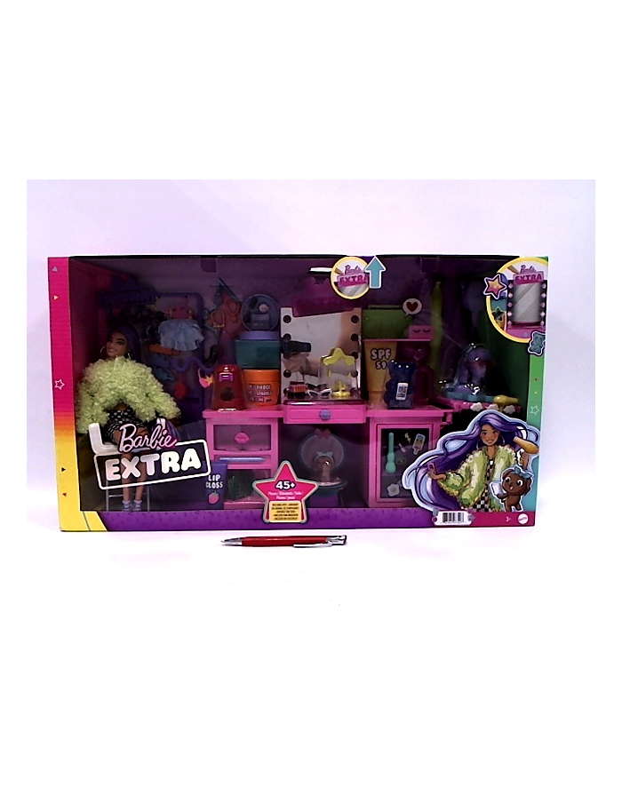 mattel Barbie Extra Moda lalka + toaletka zestaw GYJ70 /1 główny