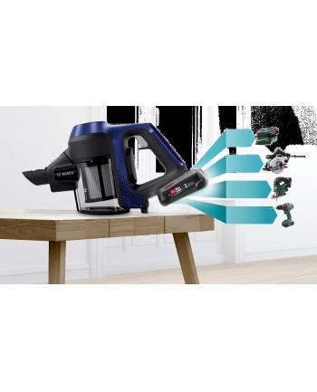 Bosch Odkurzacz Unlimited BBS611MAT Handstick 2in1, 18 V, Operating time (max) 30 min, Moonlight blue nr 1
