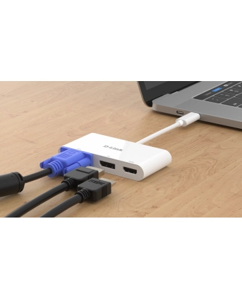 d-link Adapter DUB-V310 HUB USB-C to HDMI/VGA/DisplayPort nr 1