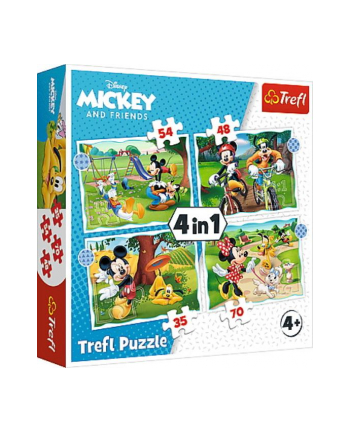 Puzzle 4w1 Fajny dzień Mickiego / Disney Standard Characters 34604 Trefl